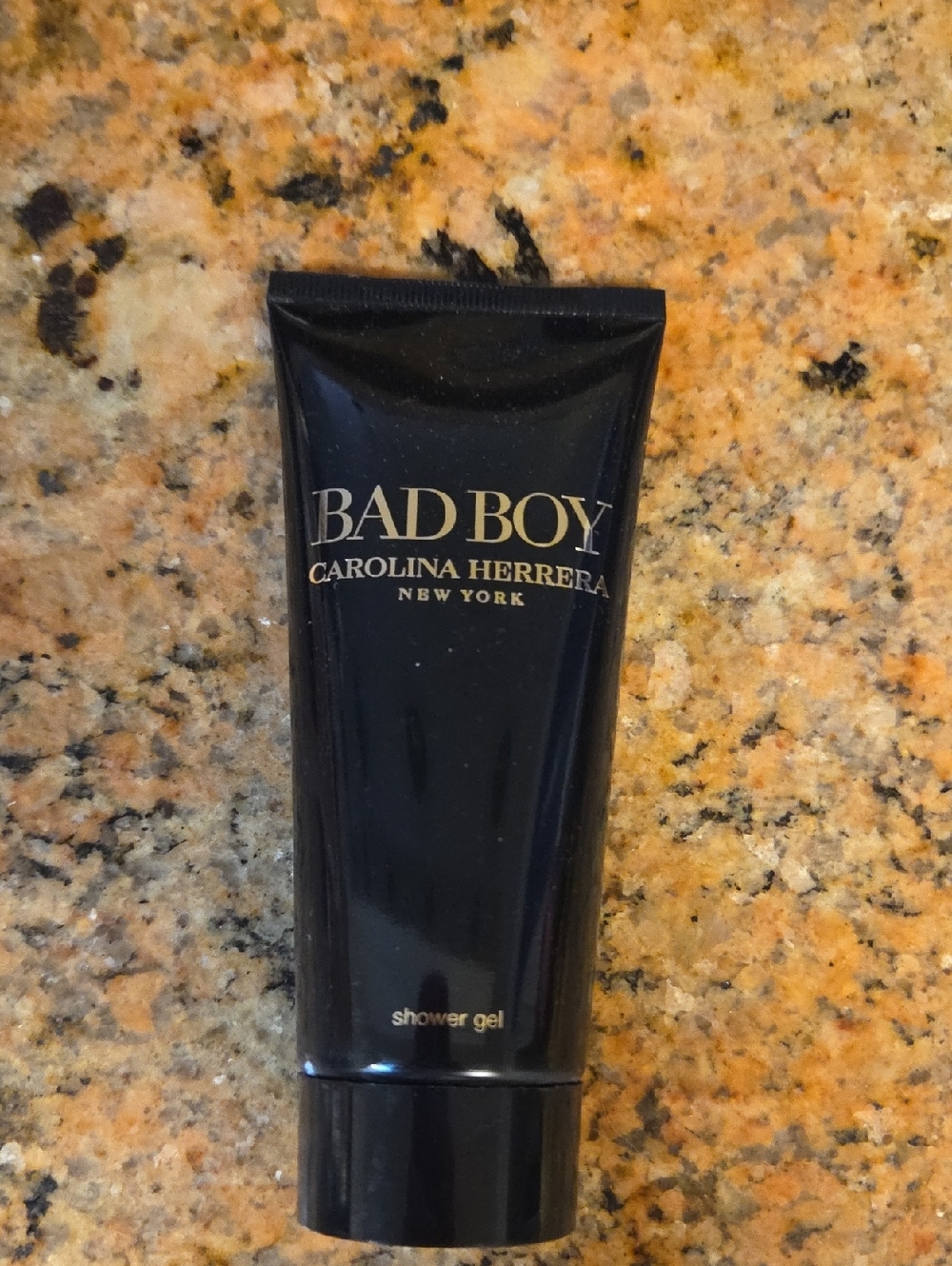 Carolina Herrera Bad Boy Shower Gel in Black with Gold Logo